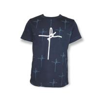 Camiseta infantil juvenil manga curta algodão premium abençoado católica religiosa jesus fé gospel menino menina unissex
