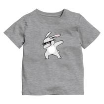 Camiseta Infantil Juvenil Manga Curta Estampa Coelho DAB Camiseta Infantil Juvenil Manga Curta Estampa Coelho DAB