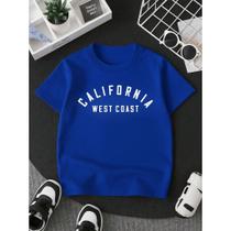 Camiseta Infantil Juvenil Menino 100% Algodão Tecido Premium Varias cores Estampado Califórnia