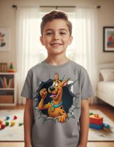 Camiseta Infantil Juvenil Slim Scooby Doo 100% Algodão