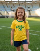 Camiseta Infantil Juvenil Unissex Torcida Futebol cor:AmareloTamanho:4 Camiseta Infantil Juvenil Unissex Torcida Futebol cor:AmareloTamanho:4