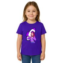 Camiseta Infantil Ketlen Foguete Nova Coleção dos Rosas YouTuber Roxo Camiseta Infantil Ketlen Foguete Nova Coleção dos Rosas YouTuber Roxo