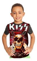 Camiseta Infantil Kiss Banda De Rock Ref:218