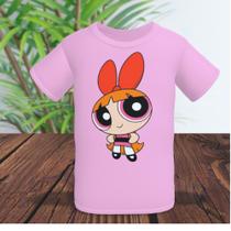 Camiseta infantil kit 2 peças meninas super poderosa Florzinha