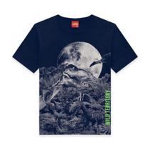 Camiseta Infantil Kyly Dinossauro Marinho Cód: 209