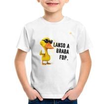 Camiseta Infantil Lanso a braba fdp - Foca na Moda