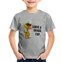 Camiseta Infantil Lanso a braba fdp - Foca na Moda