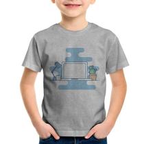 Camiseta Infantil Laptop - Foca na Moda