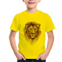 Camiseta Infantil Leão Watercolor - Foca na Moda