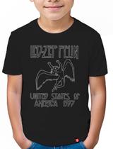 Camiseta Infantil Led Zeppelin 1977 Camiseta Infantil Led Zeppelin 1977