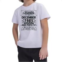 Camiseta Infantil Legends Were Born DEZ-1985