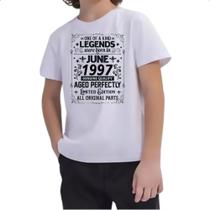Camiseta Infantil Legends Were Born JUN-1997 Camiseta Infantil Legends Were Born JUN-1997