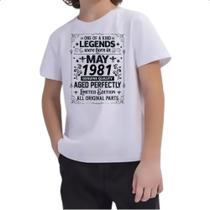 Camiseta Infantil Legends Were Born MAI-1981