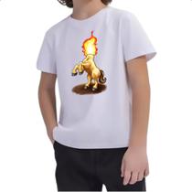 Camiseta Infantil Lendas Brasil Mula sem cabeca Camiseta Infantil Lendas Brasil Mula sem cabeca
