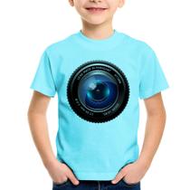 Camiseta Infantil Lente Câmera - Foca na Moda