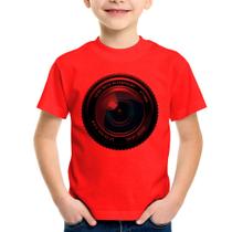 Camiseta Infantil Lente Câmera - Foca na Moda