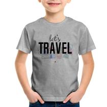 Camiseta Infantil Let's Travel - Foca na Moda