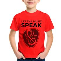 Camiseta Infantil Let the music speak - Foca na Moda