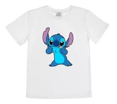 Camiseta Infantil Lilo & Stitch Desenho Unissex Algodão