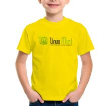 Camiseta Infantil Linux Mint - Foca na Moda