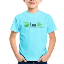 Camiseta Infantil Linux Mint - Foca na Moda