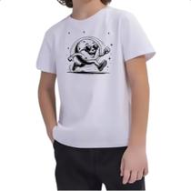 Camiseta Infantil Lua fazendo cooper