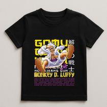 Camiseta Infantil Luffy Batalha Gear Fifth Super Estilo