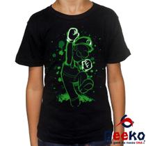 Camiseta Infantil Luigi 100% Algodão - Super Mario Bros - Geeko