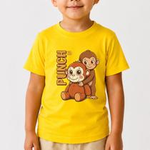 Camiseta Infantil Macaquinhos Punch 1515 Animais Crianças Desenho Diversão Camiseta Infantil Macaquinhos Punch 1515 Animais Crianças Desenho Diversão