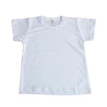 Camiseta Infantil Manga Curta 100% Algodão Branca Lisa 10 a 16 Anos - Baby Deluxe