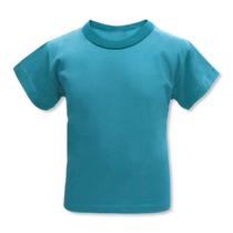 Camiseta Infantil Manga Curta 4 a 8 Anos Verde Lisa 100Algodão dia a dia Uniforme Escolar Passeios Verão Parques Bebe Confortavel juvenil Baby Deluxe