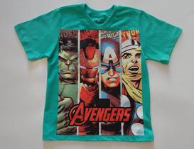 Camiseta Infantil Manga Curta Avengers