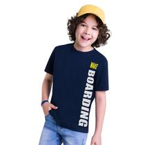 Camiseta Infantil Manga Curta Azul Marinho Wake Boarding Kyly Camiseta Infantil Manga Curta Azul Marinho Wake Boarding Kyly