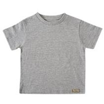 Camiseta infantil manga curta cinza mescla Camiseta infantil manga curta cinza mescla