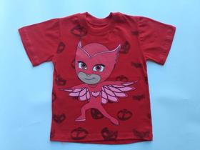 Camiseta Infantil Manga Curta Corujita Pjmasks Camiseta Infantil Manga Curta Corujita Pjmasks