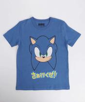Camiseta Infantil Manga Curta Estampa Sonic Tam 4 a 1-33294