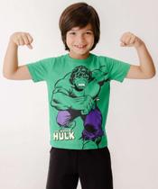 Camiseta Infantil Manga Curta Hulk Marvel Tam 4 a 10-42085
