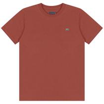 Camiseta Infantil Manga Curta Meia Malha - Abóbora - Lamon