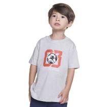 Camiseta Infantil Manga Curta Mescla Claro Futebol Squad Have Fun