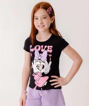 Camiseta Infantil Manga Curta Minnie Disney Tam 4 a 10-16053