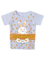 Camiseta Infantil Manga Curta Pascoa Coelho