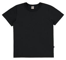 Camiseta infantil manga curta preto liso básica