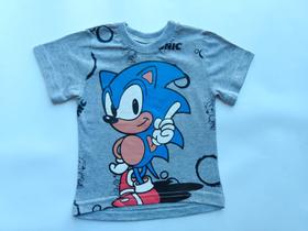 Camiseta Infantil Manga Curta Sonic