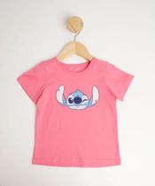 Camiseta Infantil Manga Curta Stitch Disney Tam 1 a 3-58150
