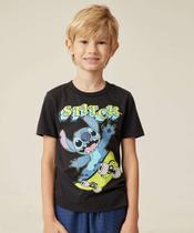 Camiseta Infantil Manga Curta Stitch Disney Tam 4 a 10-33322