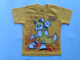 Camiseta Infantil Manga Curta Tails Sonic