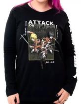 Camiseta infantil manga longa aot trio preto Camiseta infantil manga longa aot trio preto