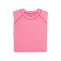 Camiseta infantil manga longa com proteção uv rosa neon she Camiseta infantil manga longa com proteção uv rosa neon she