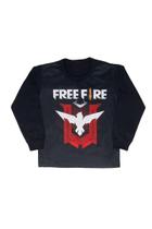 Camiseta infantil manga longa freefire