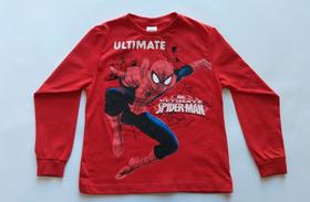 Camiseta Infantil Manga Longa Homem Aranha